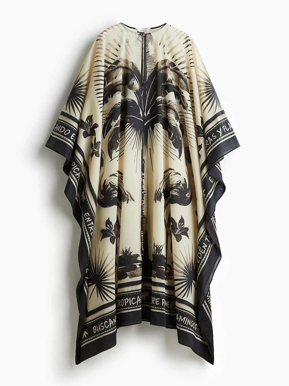 Sold Out H&M Limited Edition Tropical Kaftan Dress XL/XXL Resort Maxi NWT - Picture 5 of 5